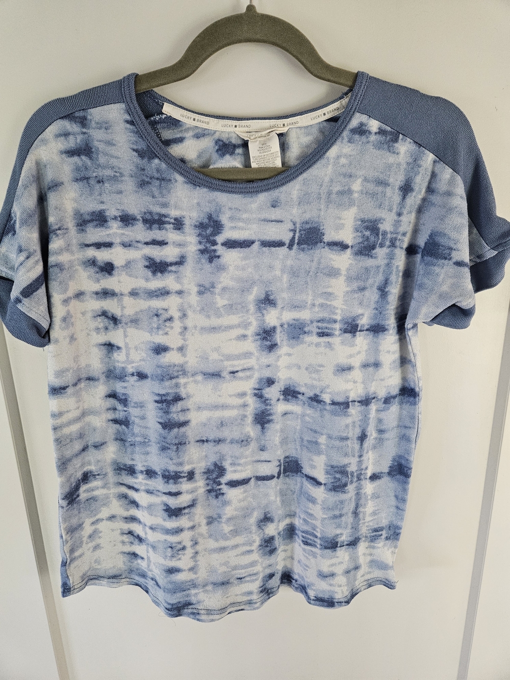 Lucky Brand Light Blue Tie-Dye Short Sleeve Tee